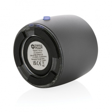 Logo trade promotional gifts picture of: Swiss Peak RCS recycled aluminum 3W bass speaker