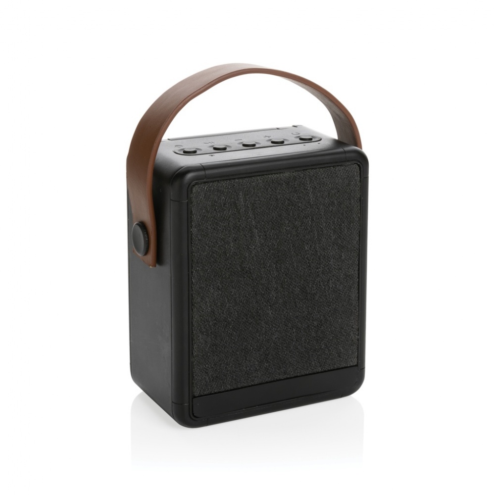 Logo trade promotional gifts picture of: Skywave RCS recycled plastic solar speaker 12W