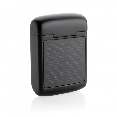 Logotrade promotional giveaway image of: Skywave RCS recycled plastic solar earbuds