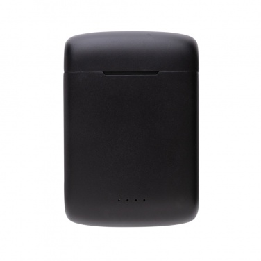 Logo trade promotional gifts picture of: Skywave RCS recycled plastic solar earbuds