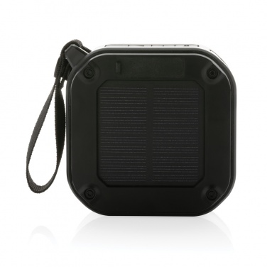 Logo trade promotional gift photo of: 3W RCS recycled plastic wireless sunwave solar speaker