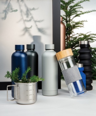 Logotrade business gift image of: Leakproof collapsible silicone bottle with lid