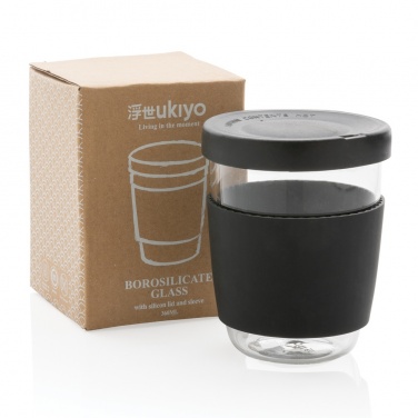 Logotrade corporate gifts photo of: Ukiyo borosilicate glass with silicone lid and sleeve