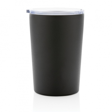 Logo trade promotional giveaways picture of: RCS Recycled stainless steel modern vacuum mug with lid
