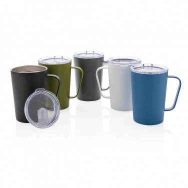 Logotrade business gift image of: RCS Recycled stainless steel modern vacuum mug with lid