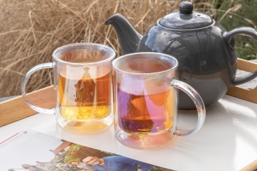 Logotrade business gifts photo of: Deluxe double wall electroplated glass mug