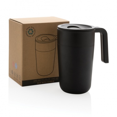 Logotrade corporate gifts photo of: GRS Recycled PP and SS mug with handle