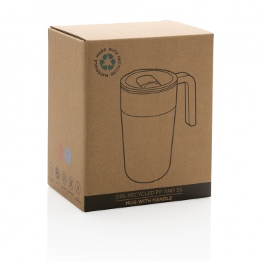 Logotrade promotional gifts photo of: GRS Recycled PP and SS mug with handle