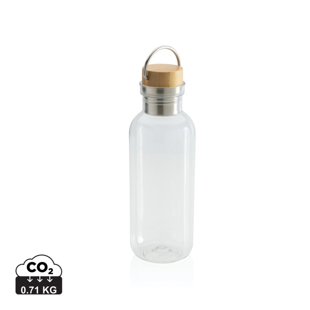 Logo trade promotional merchandise picture of: RCS RPET bottle with bamboo lid and handle