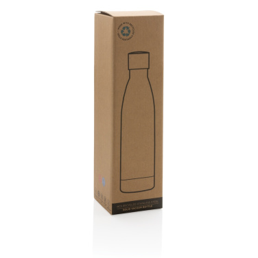 Logo trade promotional merchandise image of: RCS Recycled stainless steel solid vacuum bottle