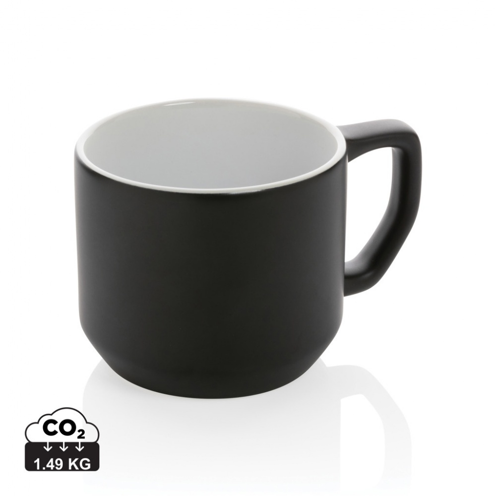 Logo trade promotional products image of: Ceramic modern mug 350ml
