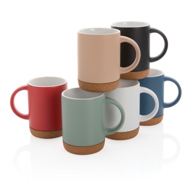 Logo trade business gift photo of: Ceramic mug with cork base 280ml