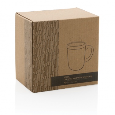 Logotrade advertising products photo of: Ceramic mug with white rim 300ml