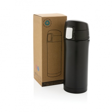 Logo trade corporate gifts image of: RCS Recycled stainless steel easy lock vacuum mug