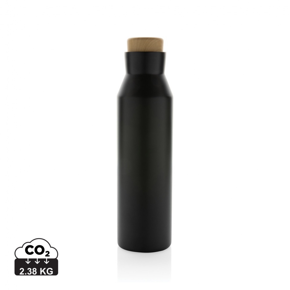 Logo trade promotional giveaways image of: Gaia RCS certified recycled stainless steel vacuum bottle