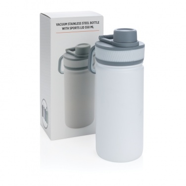 Logotrade advertising product picture of: Vacuum stainless steel bottle with sports lid 550ml