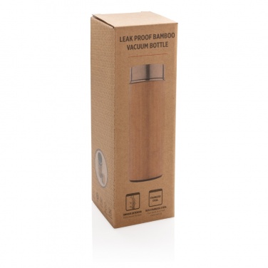 Logo trade advertising product photo of: Leak proof bamboo vacuum bottle