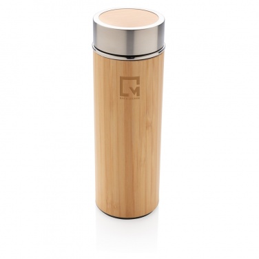 Logotrade promotional merchandise image of: Leak proof bamboo vacuum bottle