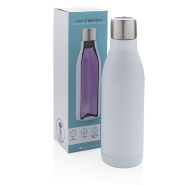 Logotrade promotional item image of: UV-C steriliser vacuum stainless steel bottle