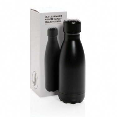 Logo trade corporate gifts image of: Solid colour vacuum stainless steel bottle 260ml
