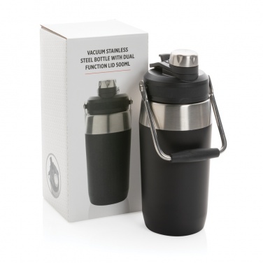 Logo trade business gift photo of: Vacuum stainless steel dual function lid bottle 500ml
