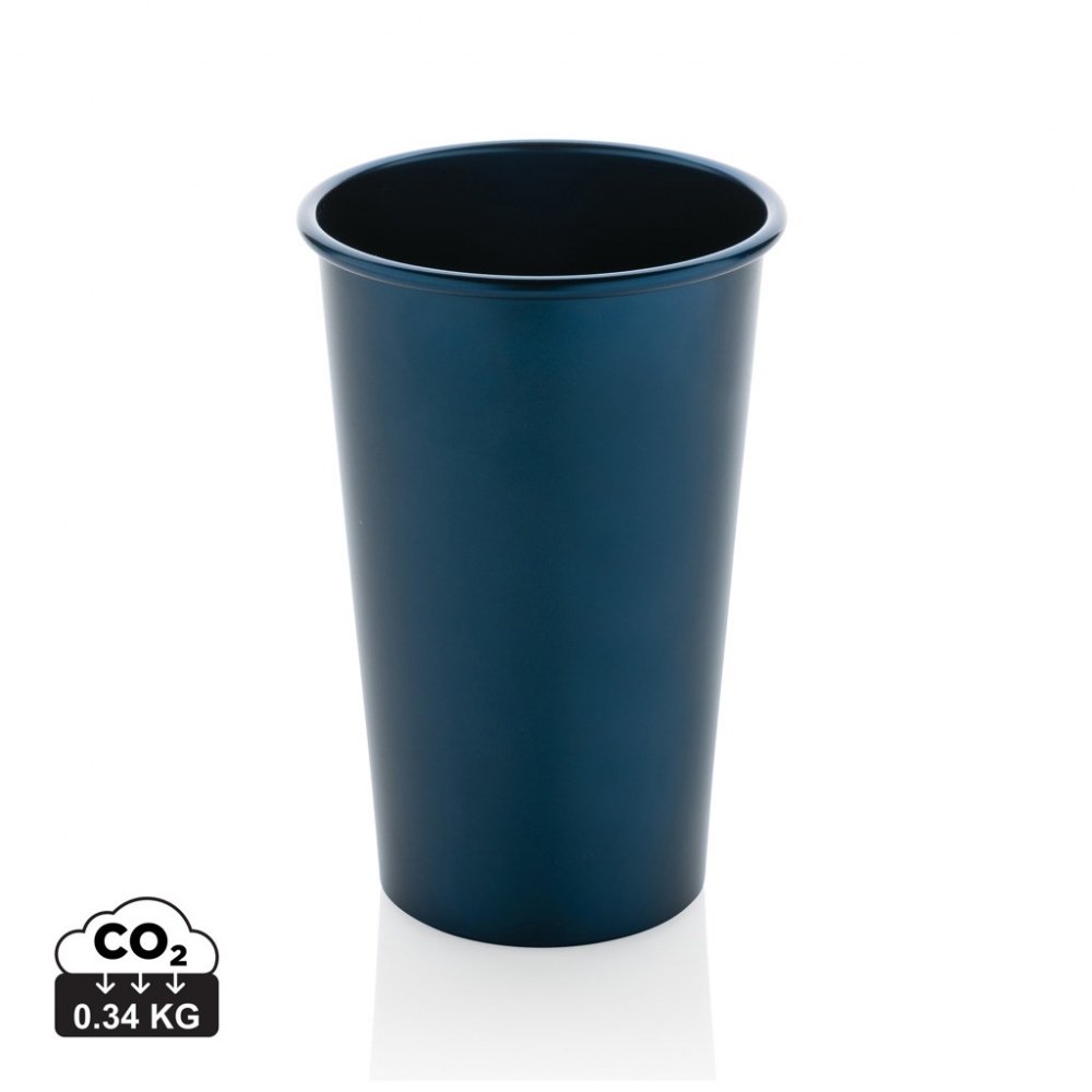 Logo trade promotional giveaway photo of: Alo RCS recycled aluminium lightweight cup 450ml