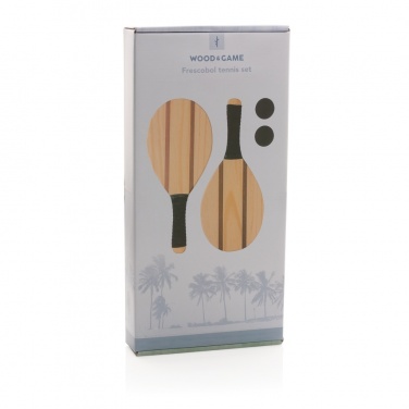 Logo trade promotional giveaway photo of: Wooden frescobol tennis set