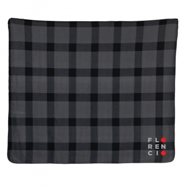 Logo trade corporate gifts image of: Soft plaid fleece blanket
