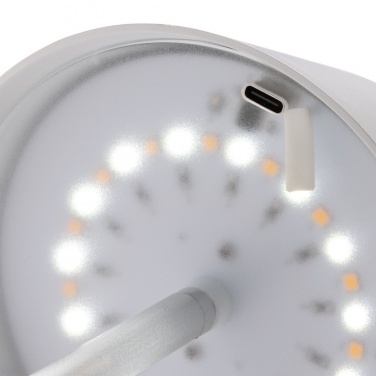 Logo trade business gift photo of: Pure Glow RCS usb-rechargeable recycled plastic table lamp