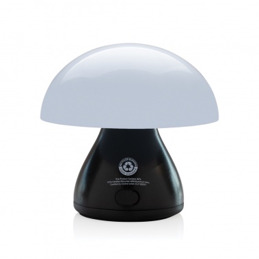 Logo trade advertising products image of: Luming RCS recycled plastic USB re-chargeable table lamp