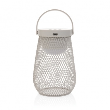 Logo trade promotional gifts image of: Aurora RCS recycled plastic USB re-chargeable table lamp