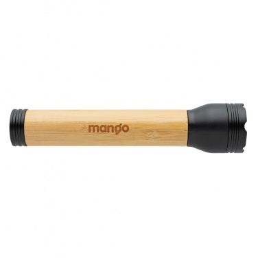 Logo trade advertising product photo of: Lucid 5W RCS certified recycled plastic & bamboo torch