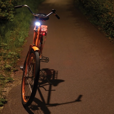 Logo trade promotional gifts picture of: Lumino RCS recycled plastic USB re-chargeable bike light set