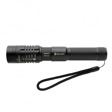 Logo trade business gifts image of: Gear X USB re-chargeable torch
