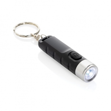 Logo trade promotional products picture of: Globix RCS recycled plastic USB re-chargeable keychain torch