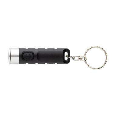 Logo trade promotional products picture of: Globix RCS recycled plastic USB re-chargeable keychain torch