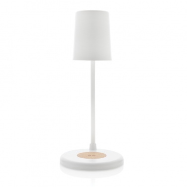Logotrade corporate gift picture of: Zenara RCS recycled plastic and cork 15W wireless desk lamp