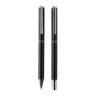 Logo trade business gifts image of: Swiss Peak Cedar RCS certified recycled aluminum pen set