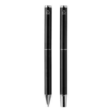 Logotrade promotional giveaway image of: Swiss Peak Cedar RCS certified recycled aluminum pen set