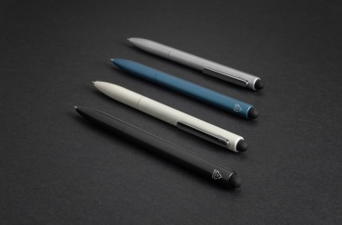Logotrade business gift image of: Kymi RCS certified recycled aluminium pen with stylus