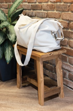 Logo trade promotional products image of: Kezar AWARE™ 500 gsm recycled canvas deluxe weekend bag