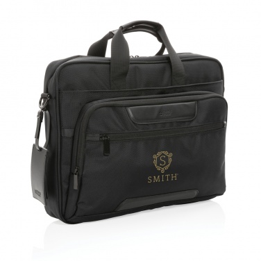 Logotrade advertising product image of: Swiss Peak AWARE™ RPET Voyager 15.6" laptop bag