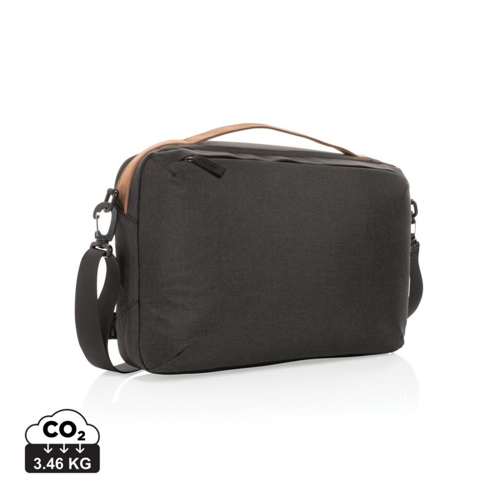 Logo trade promotional products image of: Impact AWARE™ 300D two tone deluxe 15.6" laptop bag