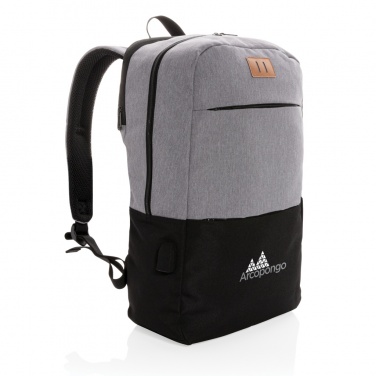 Logo trade promotional products image of: Modern 15.6" USB & RFID laptop backpack PVC free