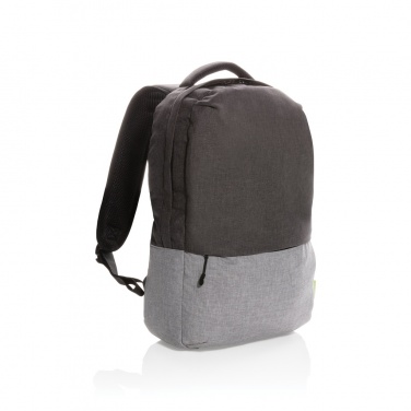 Logo trade promotional gifts image of: Duo colour RPET 15.6" RFID laptop backpack PVC free