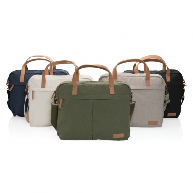 Logo trade business gifts image of: Impact AWARE™ 16 oz. recycled canvas laptop bag