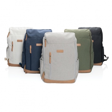 Logotrade corporate gifts photo of: Impact AWARE™ 16 oz. recycled canvas 15" laptop backpack