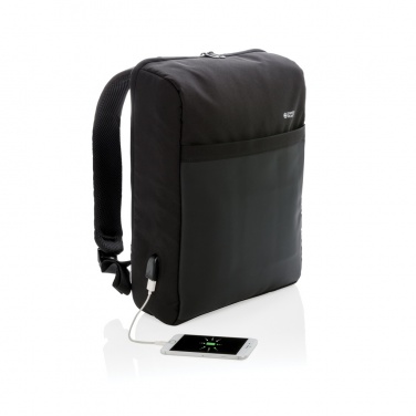 Logo trade advertising products picture of: Swiss Peak 15" anti-theft RFID & USB backpack PVC free