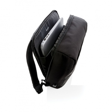 Logo trade promotional giveaways image of: Swiss Peak 15" anti-theft RFID & USB backpack PVC free