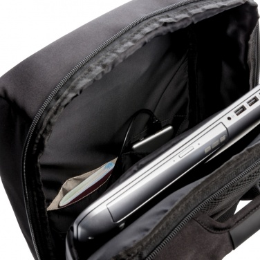 Logo trade promotional merchandise image of: Swiss Peak 15" anti-theft RFID & USB backpack PVC free